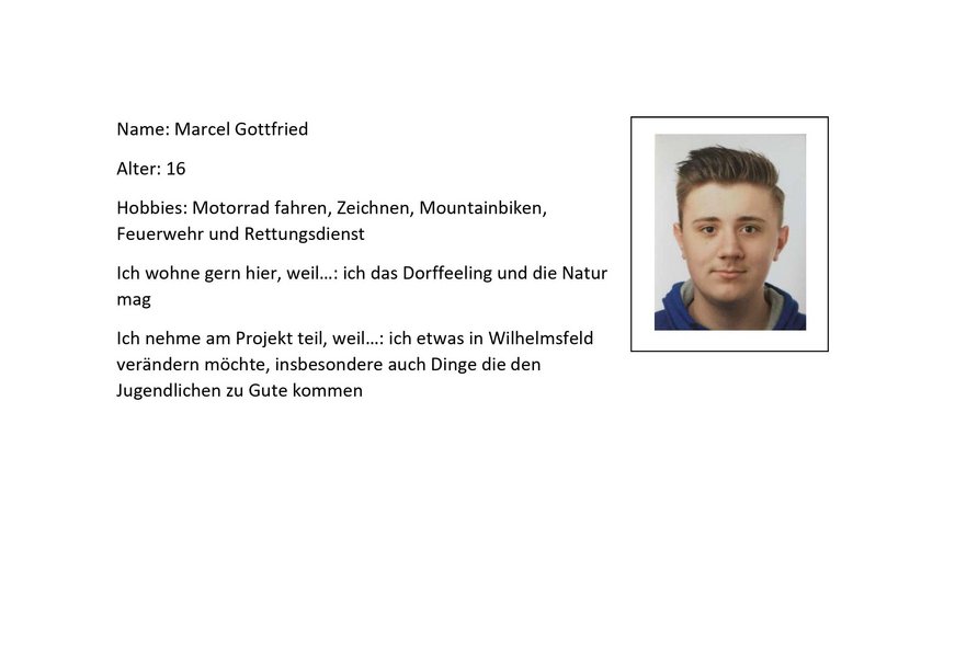 Steckbrief Jugendbeirat Marcel Gottfried
