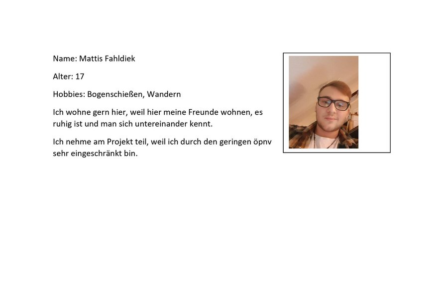 Steckbrief Jugendbeirat Mattis Fahldiek